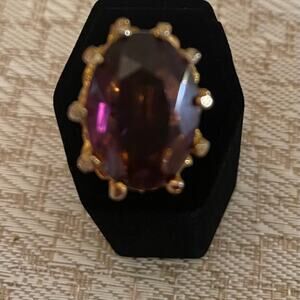 Ring Purple and Gold Statement Ring